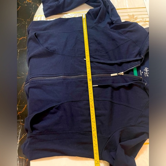 Style & Co womens Sz 0X blue lightweight zip hoodie activewear unique - Picture 4 of 5